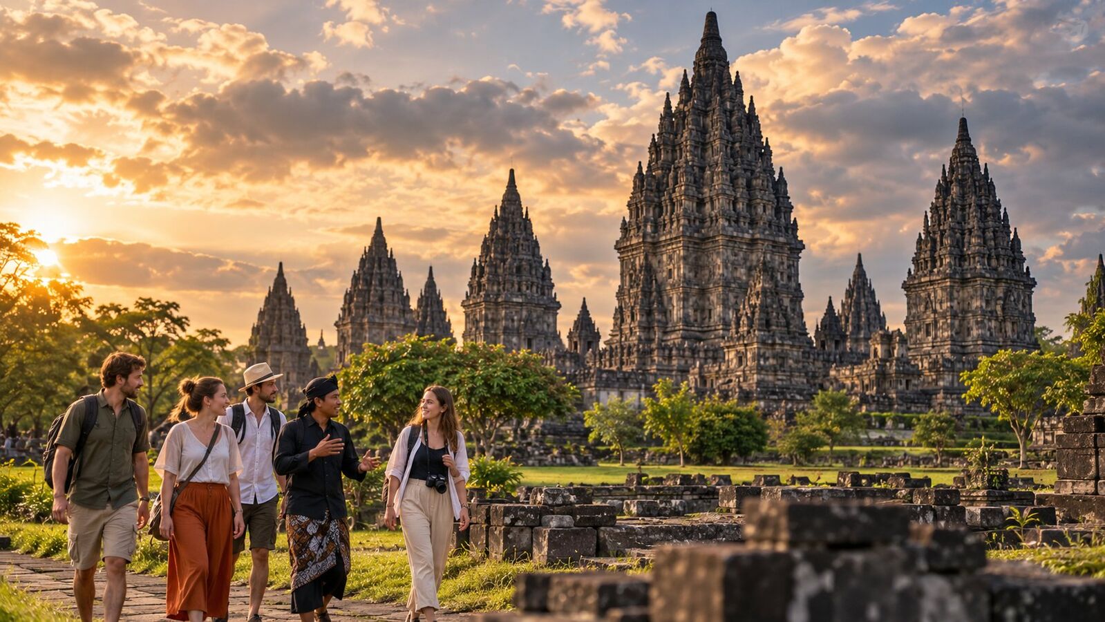 Prambanan temple towers